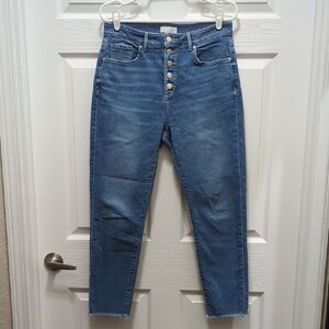 LOFT The Curvy Skinny Button Fly Jeans 8/29